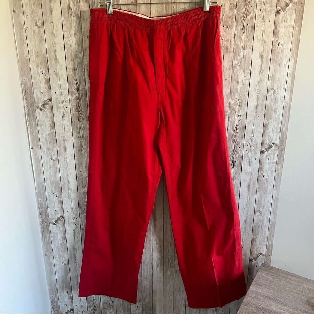 Vintage Boston Traders Red Cotton Casual Lounge Pants Large